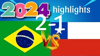 Brazil vs chile 21 highlights  All Goals 2024 HD✅🥰 [upl. by Jeb]