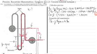 Presión y recorrido Manometrico Ejercicio 7 221 Schaum Tercera Edición [upl. by Sachsse50]
