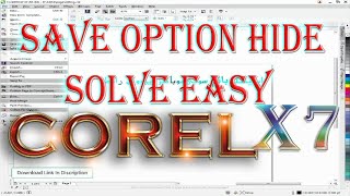 How To fix Corel Draw X7 Cant Save Export Print Copy Paste Etc New Way Solved [upl. by Lontson]