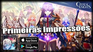 Crystal Knights ▸RPG Gacha Ocioso estilo Summoner War Chronicles e Seven Knights II Em Português [upl. by Alahs914]