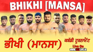 🔴Live Bhikhi Mansa Kabaddi Tournament 20 November 2023www123Livein [upl. by Schiro]