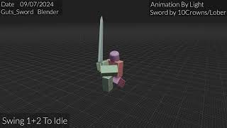 Guts Sword  Roblox Animation [upl. by Yanat]