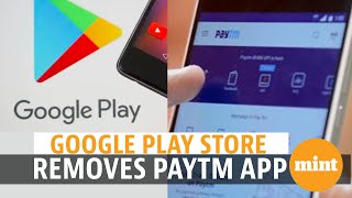 Google removes Paytm app from Play store over ‘policy violations’ Key details [upl. by Attehcnoc]