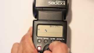 Canon 580 EX 2 Flash Controls  Manual Mode Settings [upl. by Naraa]