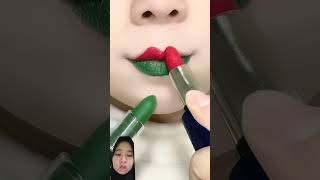 Lipstik warna hijau lipstick makeup lips lipsticktutorial makeuptutorial newsong [upl. by Kubiak]