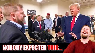 Gun store owner CONFRONTS Trump with unexpected question quotCan I tell Americaquot [upl. by Nalid932]