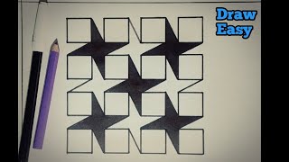 Tessellation art  How to make  Tessellation  Amazing Pattern  Tricks Art  Geometric pattern [upl. by Donia639]