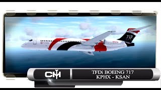 FSX TFDi BOEING 717  TRAINING FLIGHT  KPHX to KSAN [upl. by Joelie]