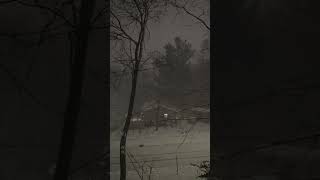 Lightning strikes during West Michigan snowstorm [upl. by Anoyi183]