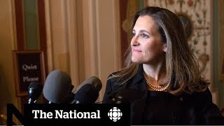 Chrystia Freeland arrives in US to warm reception [upl. by Mutat671]