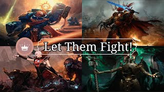 NEW Warhammer 40K Precon Battle  Let Them Fight  Magic The Gathering Commander Gameplay [upl. by Enitnemelc]