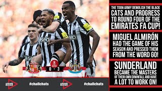 Sunderland 03 The Toon Army Newcastle Demolished The Black Cats Almirón MOTM Today  Chall Chats [upl. by Oirasan]