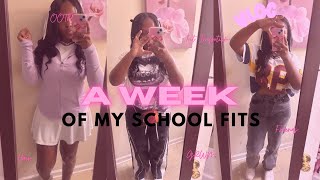 A week of my school outfits that girl edition Outfit ideas school vlog GRWM [upl. by Bunce]