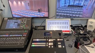 Conference Collaboration Meeting Rooms and Auditorium Yamaha QL1  Blackmagic Atem 1  Crestron [upl. by Sky]