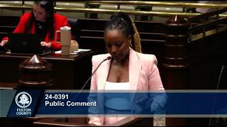 Fulton County Commission Public Comment 65 No New Jail [upl. by Hilary]