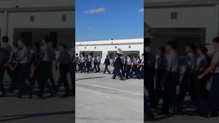 The Battalion formation marches around our school campus jrotc military army [upl. by Zertnom]