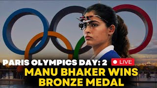 Paris Olympics 2024 Day 2 LIVE Shooter Manu Bhaker Wins Bronze Medal For India  Latest News [upl. by Duwe]