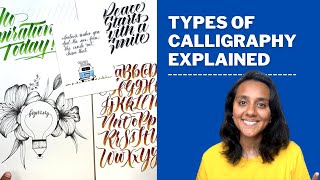 Different Types of Calligraphy Explained [upl. by Ardelis]