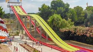 Aqualand El Arenal  Yellow Kamikaze  Headfirst Speed Slides [upl. by Philana124]