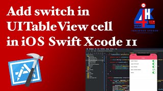 Add switch in UITableView cell in iOS Swift Xcode 11 [upl. by Cornia]