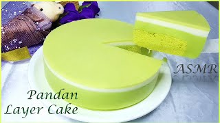 Pandan Layer CakePandan Delight  Pandan Cake  Kek Pandan ASMR [upl. by Kevon158]