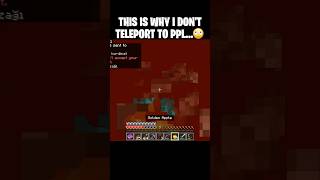 NEVER TELEPORTING AGAIN minecraft shorts [upl. by Ppik]