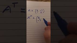 Finding the transpose of a 2x2 matrix math linearalgebra asmr [upl. by Calley]