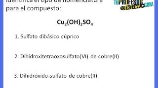 Nomenclatura de Sales Básicas Hidroxisales  Lección Práctica 1 [upl. by Ilamad]