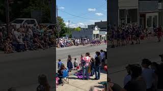 Heuvelton N Y marching band at today’s Labor Day parade in Heuvelton 9124 form [upl. by Dhu]