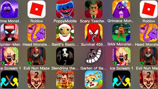 Grimace Monster Scary SurvivalPoppy Playtime Chapter 3Death Park 2Mr MeatGarten Of Banban 4Eyes [upl. by Aseeral]