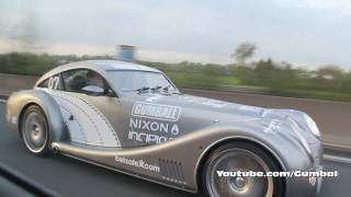 Gumball 3000 Morgan Aeromax on Belgium highway HD 1080p [upl. by Pollack]