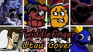 Twiddlefinger but Different Characters Sing It FNF Twiddlefinger but Everyone Sings  UTAU Cover [upl. by Halyhs]