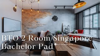 Home Tour BTO 2 Room Singapore Bachelor Pad [upl. by Jandy620]