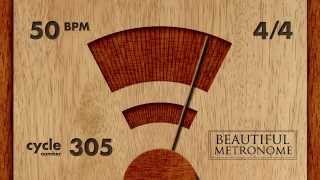 50 BPM 44 Wood Metronome HD [upl. by Ruamaj]