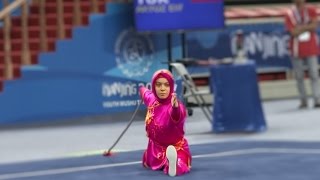 NANJING 2014 Wushu Tournament  Women Qiangshu  TUR Elif Akyuz 928 [upl. by Yemarej224]