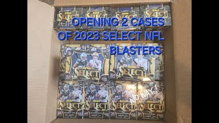 2023 SELECT NFL BLASTER BOXES  OPENING NEARLY 2 CASES  ZEBRA STROUD AUTO ed cards hit select [upl. by Nanreik462]