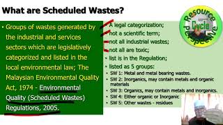 Scheduled Waste Management Overview [upl. by Ieluuk]