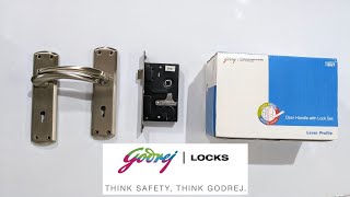 Godrej ELC 016 Levers Mortise Door Lock Handle Set with 2 Keysindiaunboxed [upl. by Ahsiemat894]