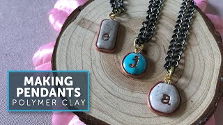 Mini Polymer Clay Tutorial 12 Making Pendants with Polymer Clay [upl. by Yrrem]