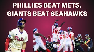 Phillies Beat Mets Series Tied 11  Giants’ Blocked Field Goal [upl. by Ethe]