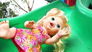 Baby Alive Playground Fun For Kids Swing Slide Baby Alive Doll [upl. by Akcimehs]