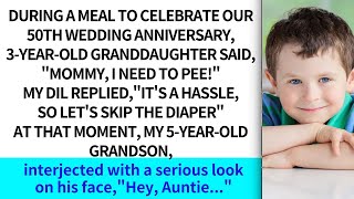 During a meal to celebrate 50th wedding anniversary5 year old grandson interjected Hey Aunt [upl. by Ardaed]