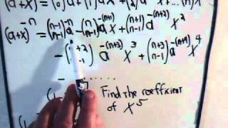 Binomial Expansion With Negative Exponent Example 1 [upl. by Aicirtan749]