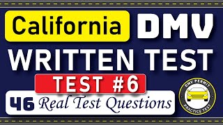 2024 California DMV Written Test 5  46 Real Test Questions  California DMV Practice Test [upl. by Yttiy]