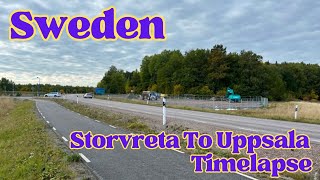 Driving in Sweden Storvreta To Uppsala Timelapse [upl. by Akenet]