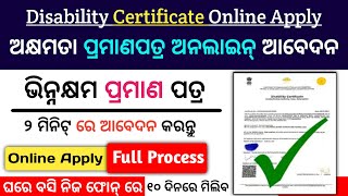 Disability Certificate Online Apply In Odisha  how to online apply handicapped Certificate PWD [upl. by Brandea817]