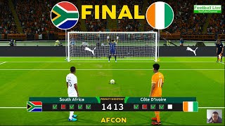 South Africa 🆚 Côte dIvoire  Penalty Kicks 2024  FINAL African Cup of Nations 2023  PES Gameplay [upl. by Oppen]