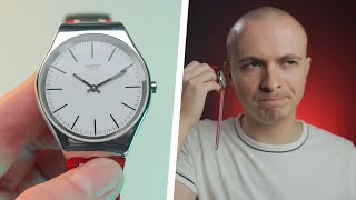 Can Swatch Win Me Over With This UltraThin Quartz  Swatch Skinflag Review Thinnest Swatch Watch [upl. by Lehte]