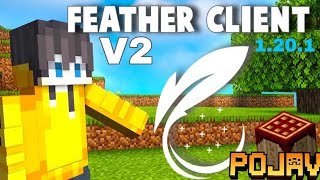 Feather Client V2 Koohi mc🤩Pojav Launcher 🥳Fps Boost Mods in Pojav launcher 1201 [upl. by Iamhaj601]