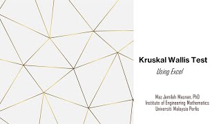 Kruskal Wallis Test Using Excel [upl. by Rozella438]